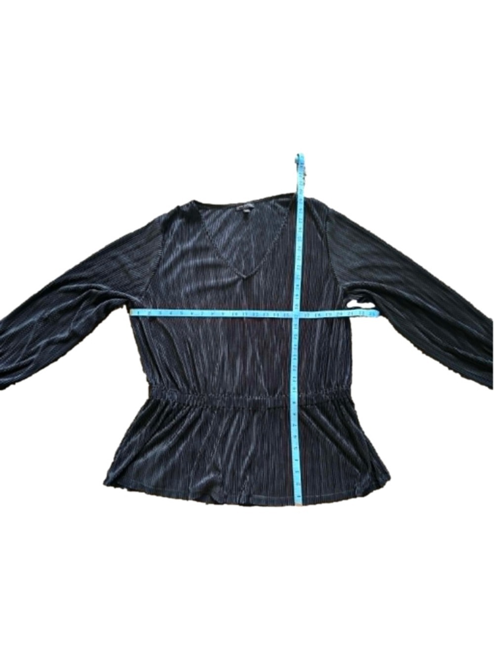 Women's Lane Bryant Pleated Blouse Black Size 22/24 - Picture 7 of 8